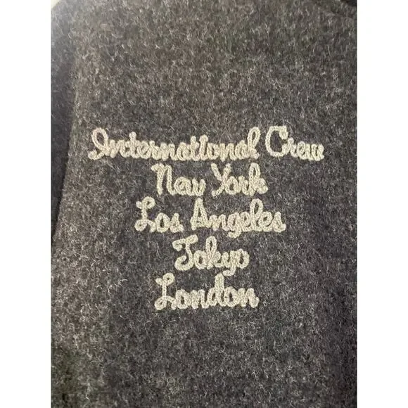 Vintage Stussy International Tribe Varsity Jacket M Wool Leather Sleeve 90s USA - Picture 4 of 9